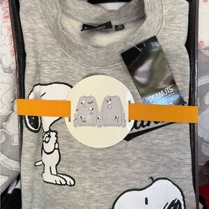 Peanuts Gray Snoopy Graphic Sweatshirt